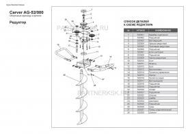 Рычаг газа с тросом Carver AG- 52/000