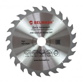 Диск пильный  по дереву BELMASH 250*3,0/2,0*32/30мм 24Т